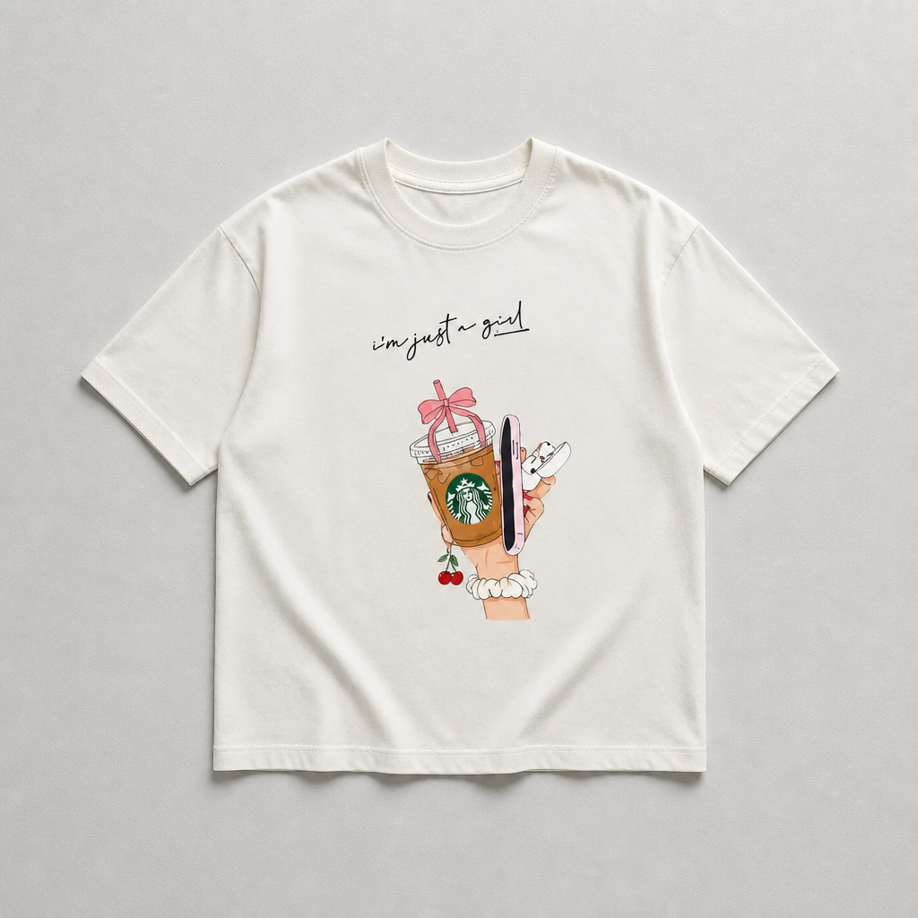 ☕ I'm Just a Girl – T-shirt Oversize