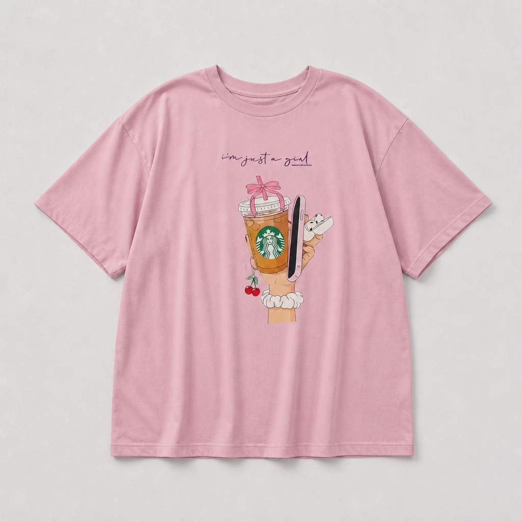 ☕ I'm Just a Girl – T-shirt Oversize
